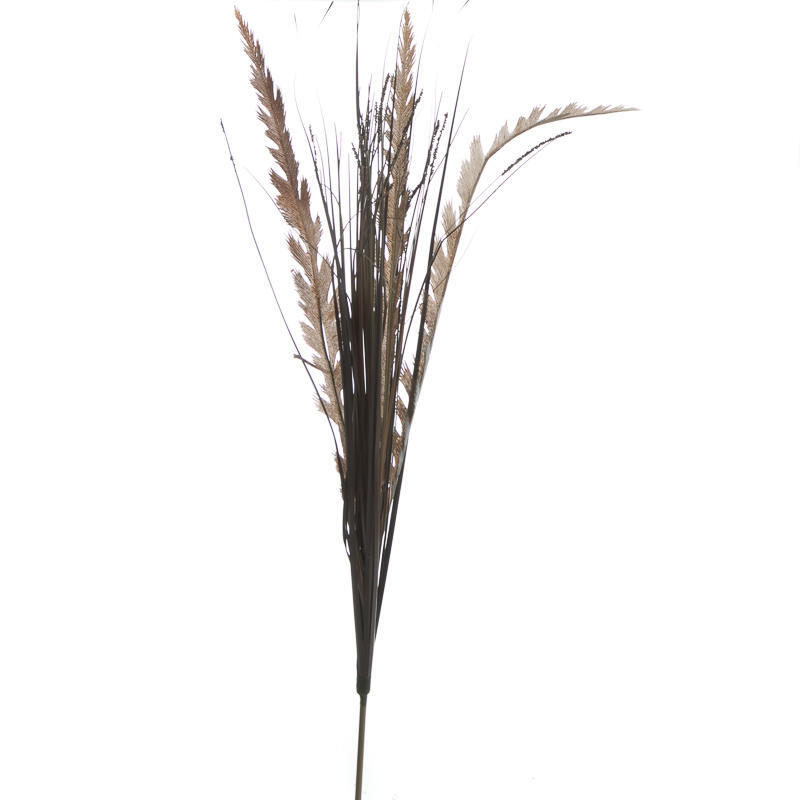 Factory Direct Craft Trio of Artificial Brown Feather Fern and Grass Sprays