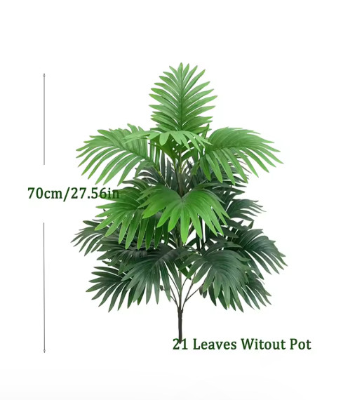 Realistic Artificial Palm Tree Faux Tropical Monstera Plant Indoor Decoration