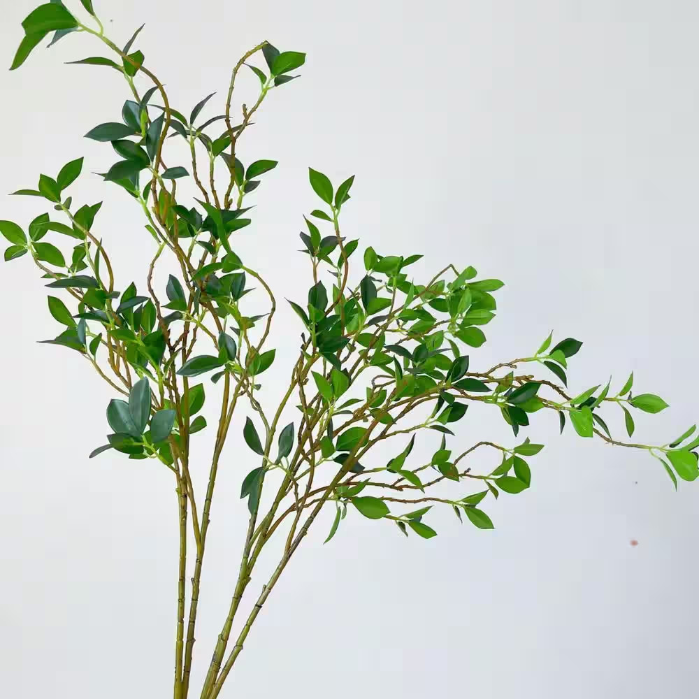 27 In. Green Artificial Ficus Tree Branches Foliage for Vase Fillers Home Office