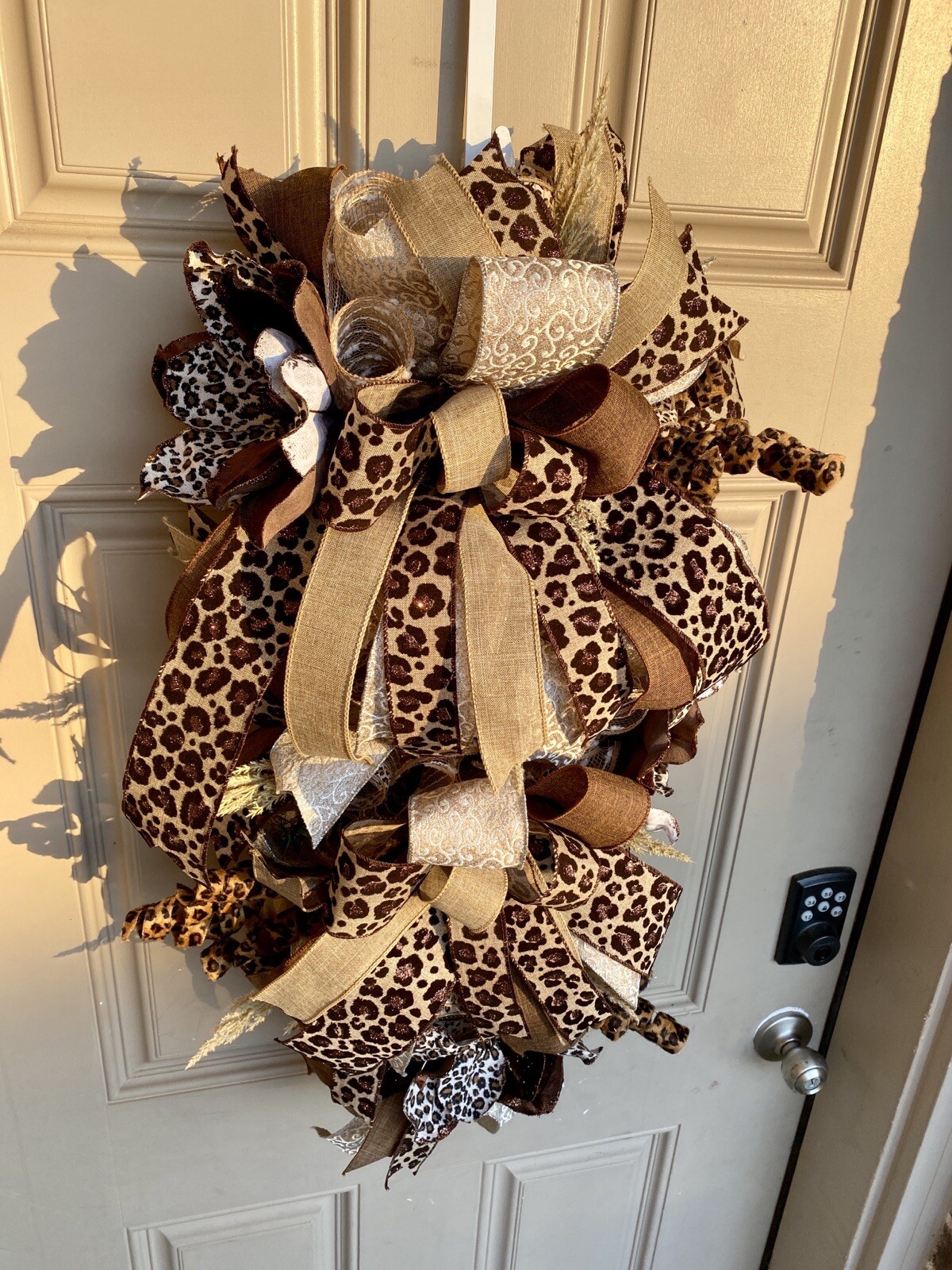 Boho Wreath Elegant Front Door Leopard Swag Housewarming / Wedding Gift