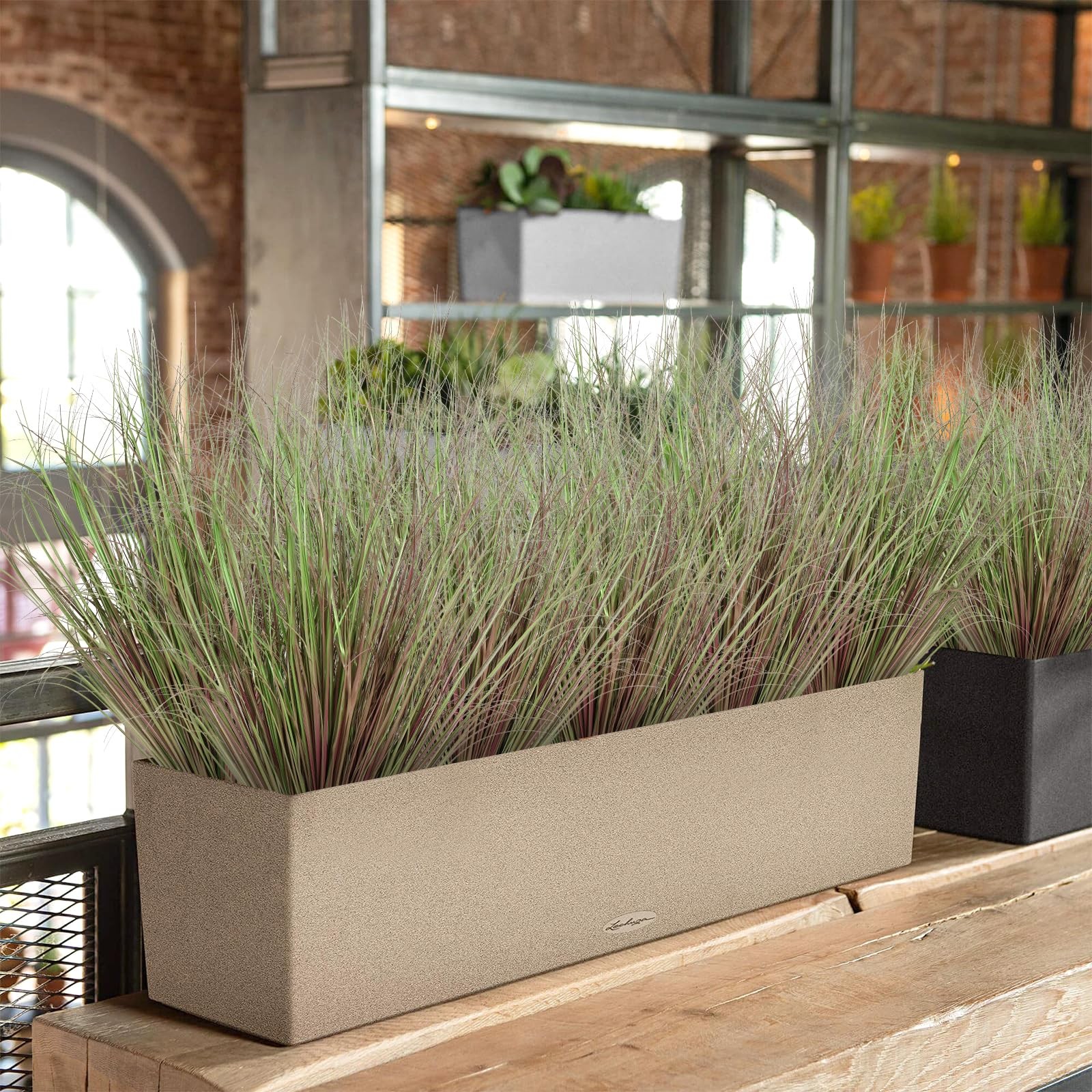Artificial Grass Plants Outdoor 12 Bundles Fake Wheat Grass UV Resistant Faux…