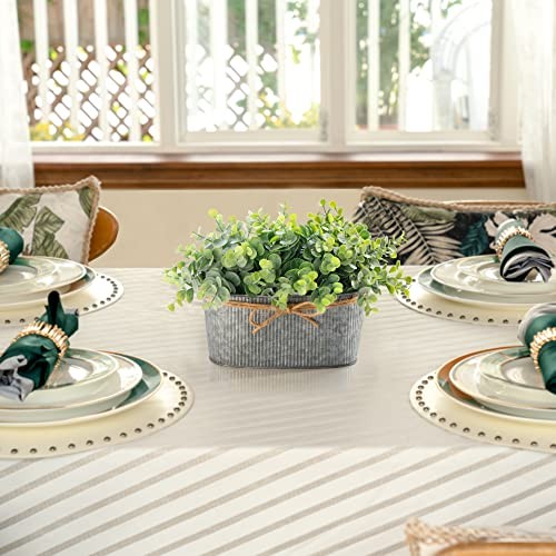 Artificial Eucalyptus Faux Plants Indoor for Farmhouse Home Decor Fake Grey