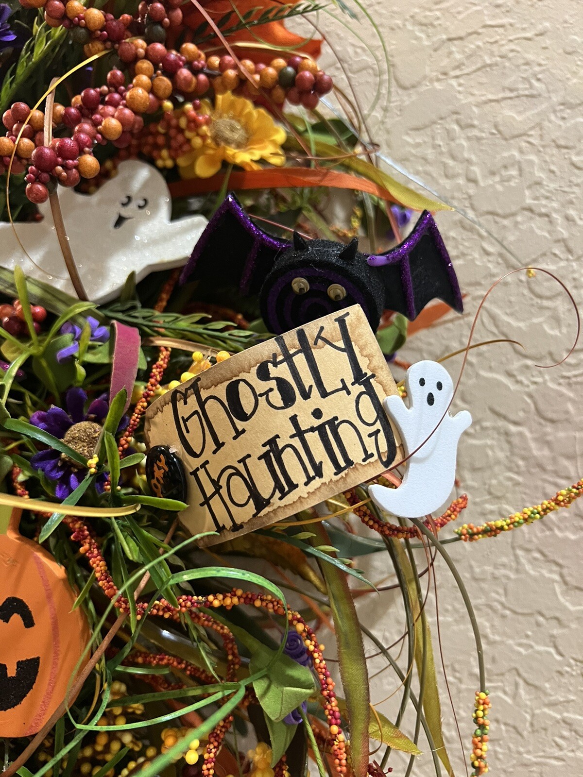 Haunted House Halloween Wreath EUC
