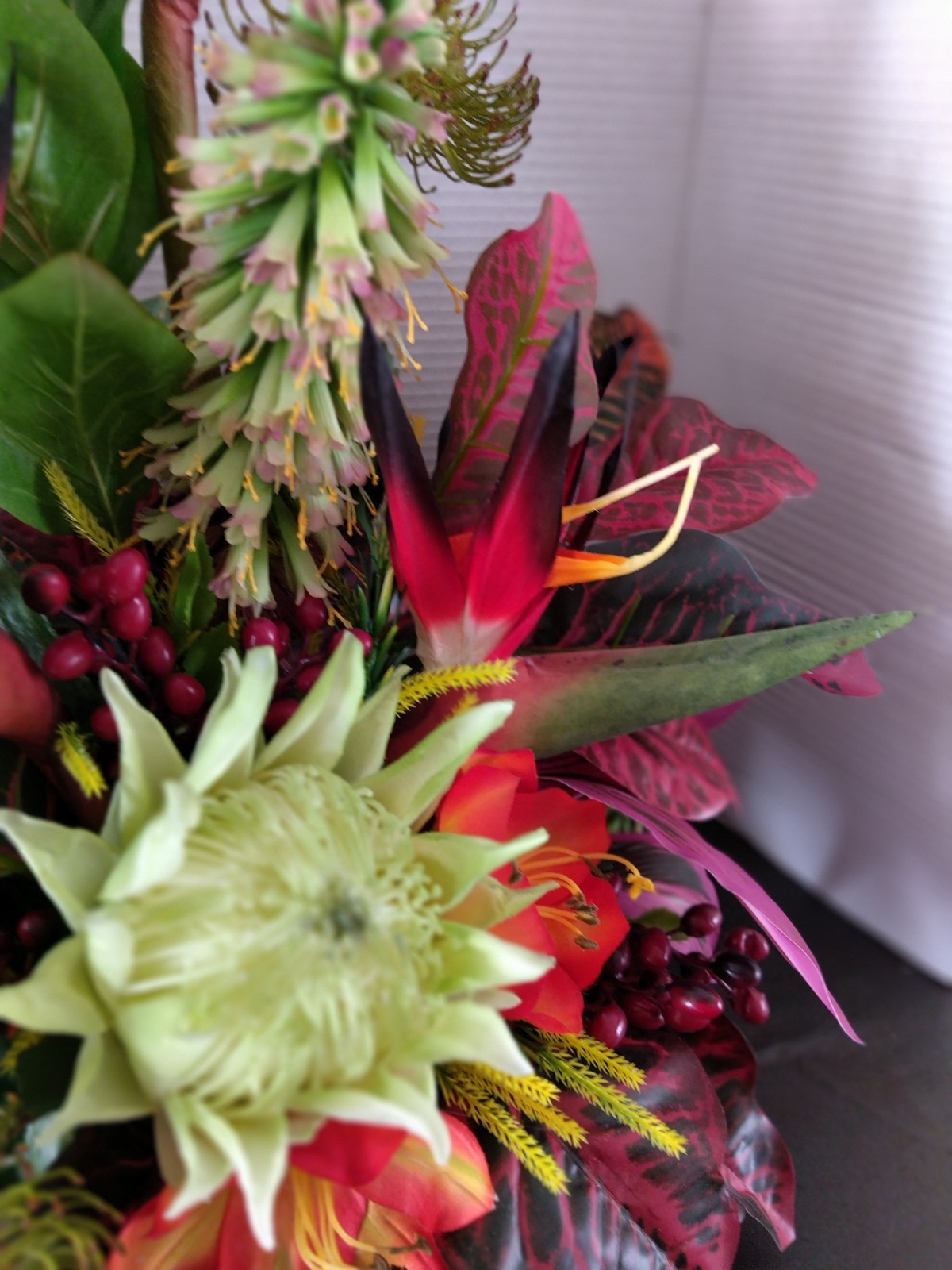 Artificial Tropical table centerpiece