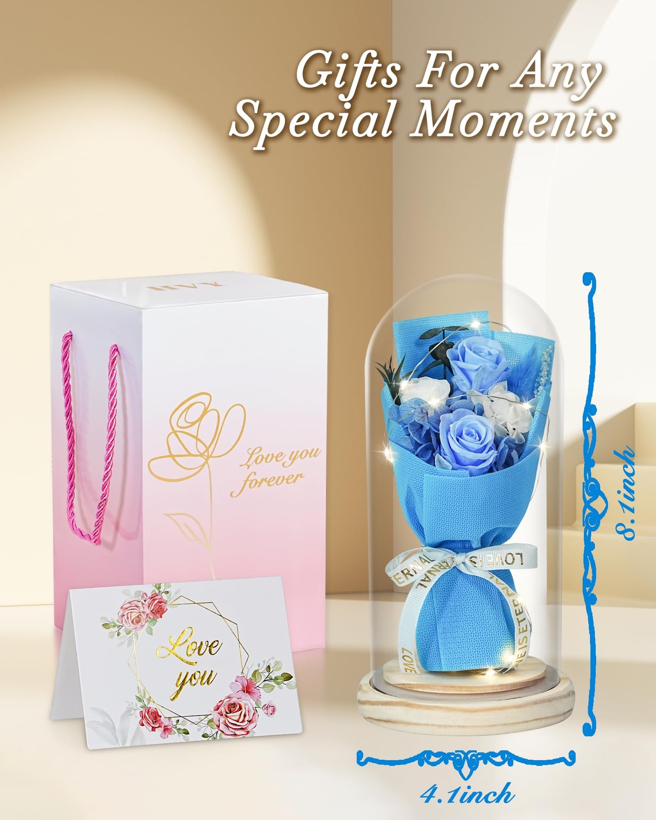 Flowers Gifts for Her Mom Women Preserved Forever Fresh Flowers Bouquet with …