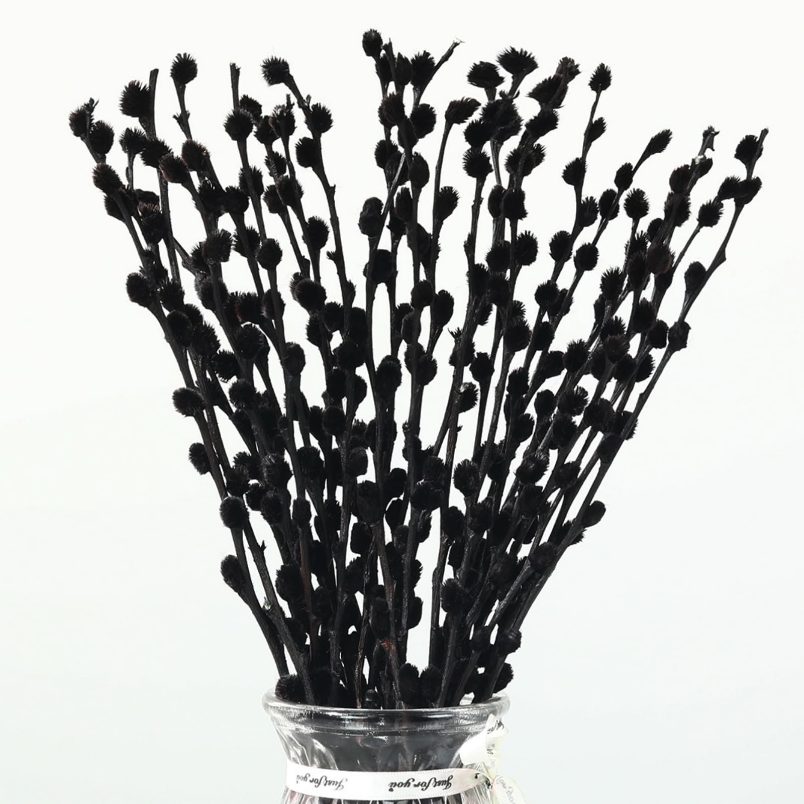 Natural Preserved Dried PussyWillow Branches for Vases, 20 Stems Real Willows…