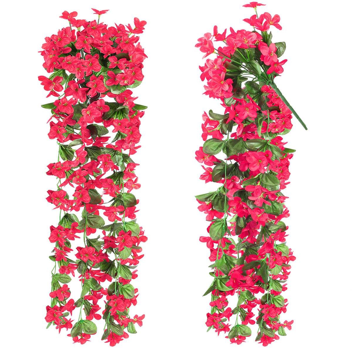 Artificial Fake Hanging Flowers Vine Plant Home Garden Decor Indoor Outdoor US