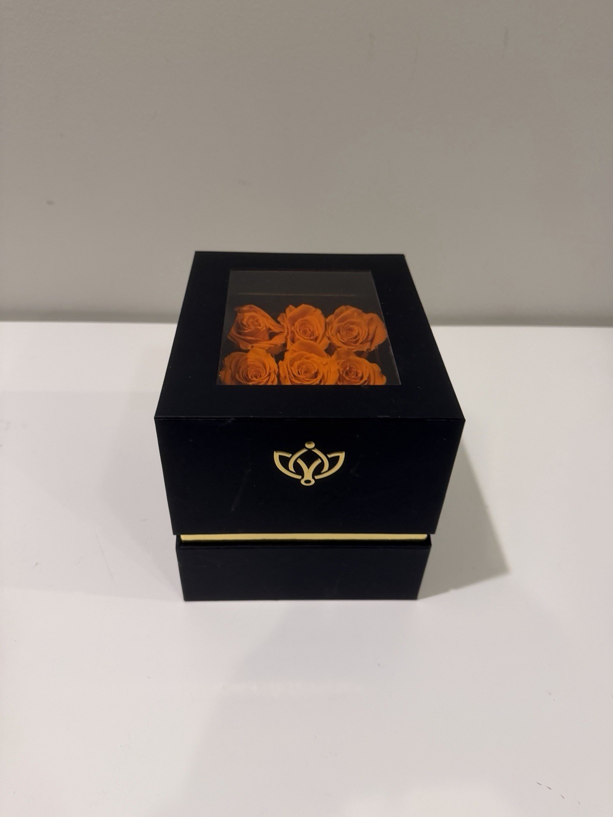 Eternal flowers trapezoidal gift boxes Orange Roses Valentine’s Mother’s Day