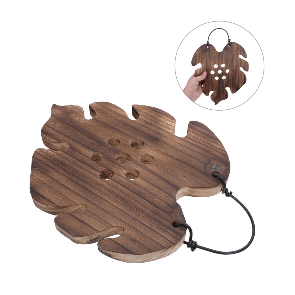 Wooden Plant Mounting Board for Indoor Wall Hanging Fern Orchid Display Brown