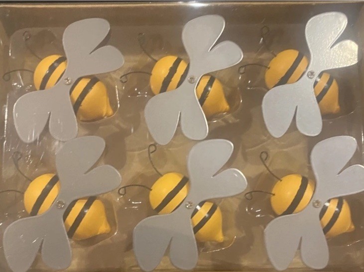 Cute Mini 1” Decorative Bees Pack Of 6 Novelties New