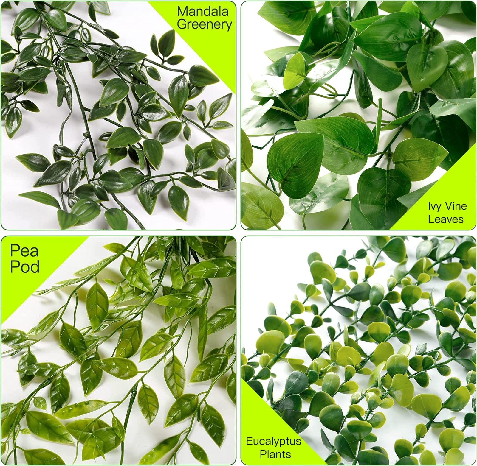 4 Plantas Colgantes Artificiales De Hiedra Falsa Para Decoración De Pared Hogar