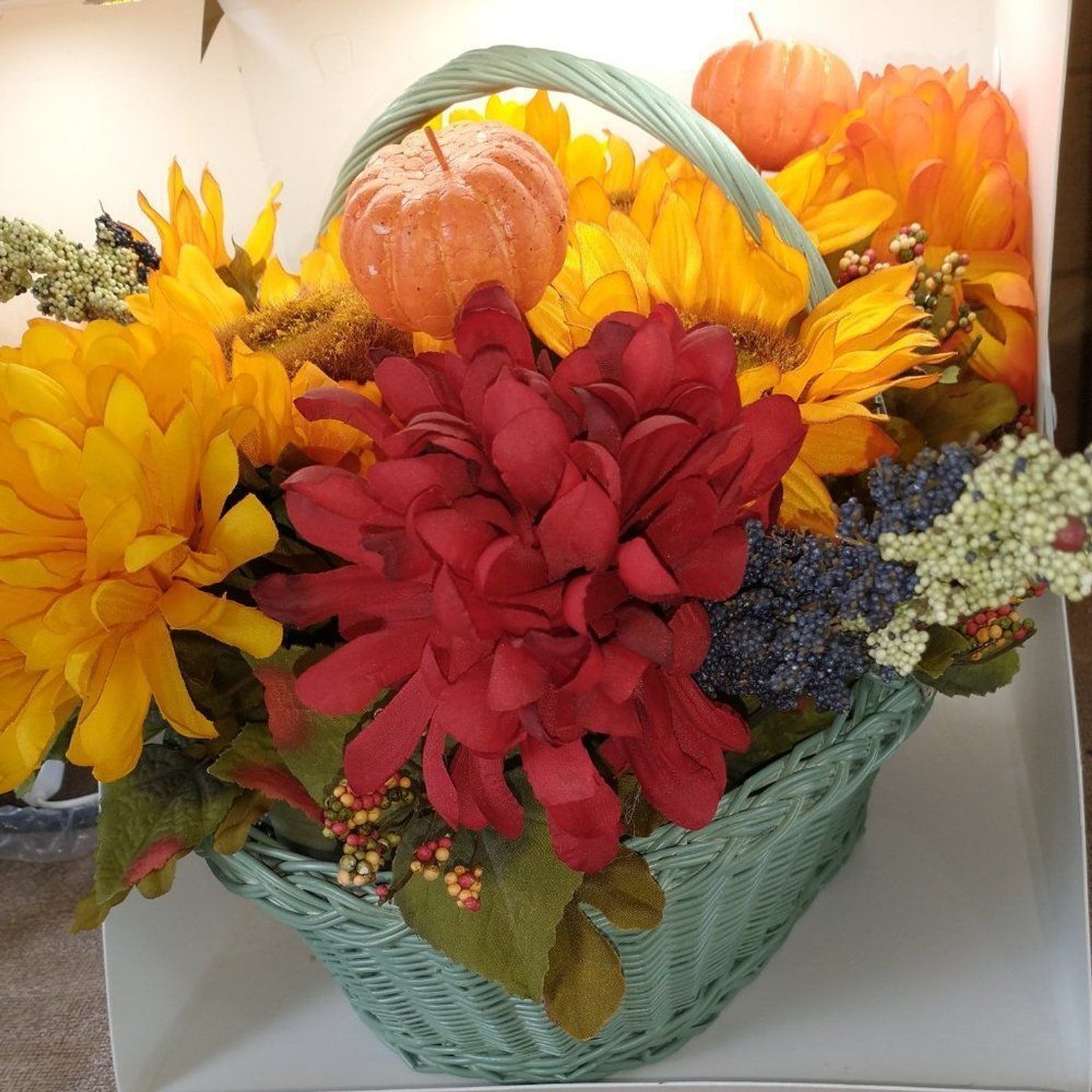 Hand Crafted Floral Centerpiece Fall Decoration Flower Table Arrangement