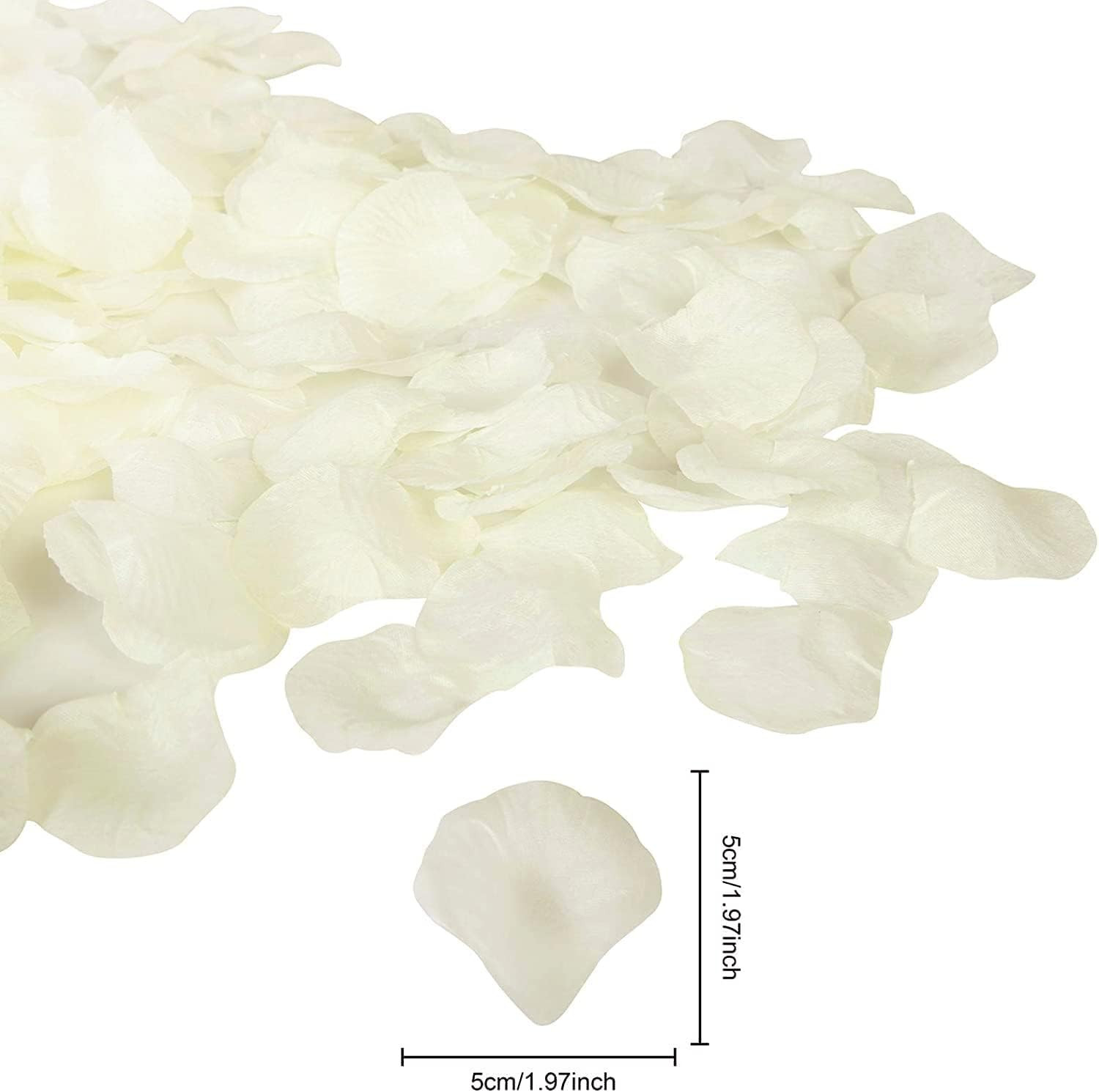 5000 Pcs Rose Petals Artificial Silk Flowers Petals, Ivory | Artificial Rose Pet