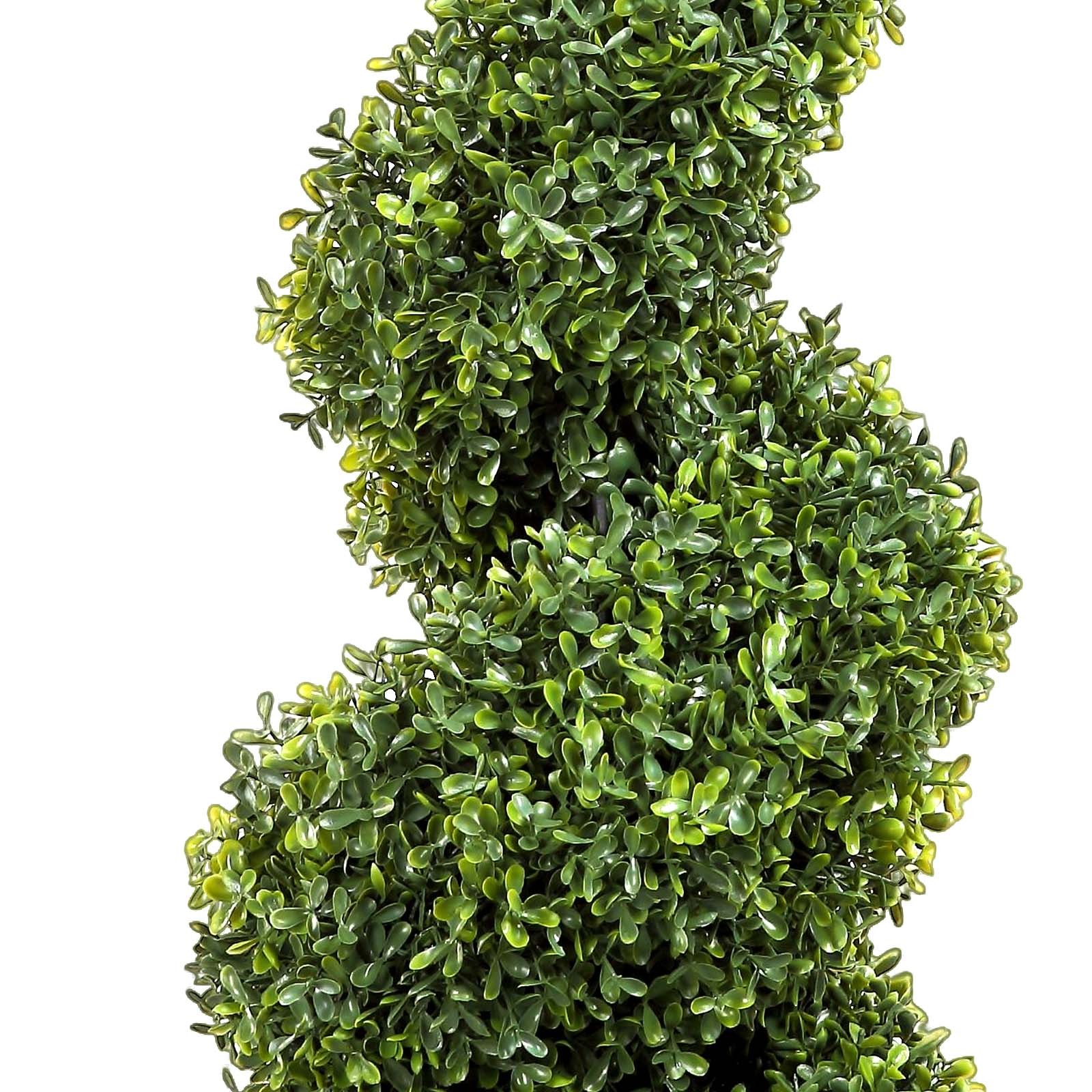 VEVOR 2Pack 4′ Artificial Topiary Spiral Tree Faux Plant UV Indoor Outdoor Decor
