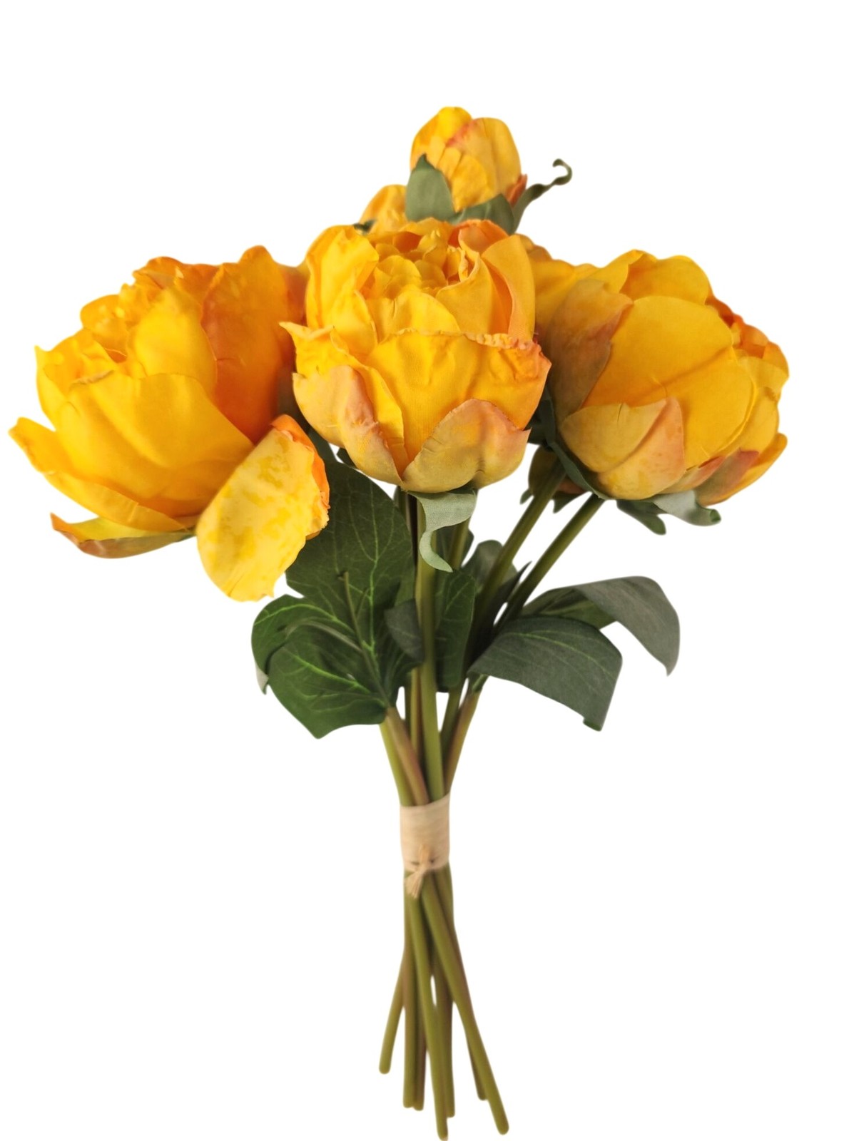 Golden Peony Bouquet Faux Flowers Autumn Decor Rustic Farmhouse Western Floral A