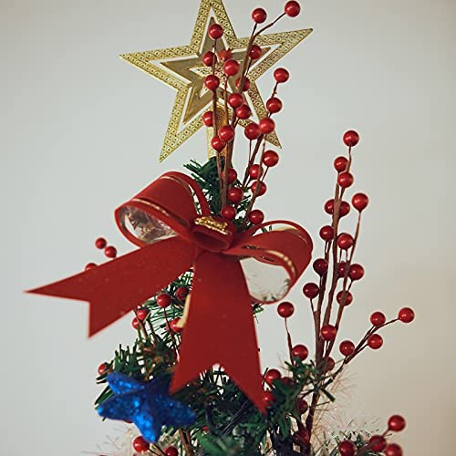 12 Pack Berry Stems – 12.6” Holly Berry Stems for Christmas Tree 12pack