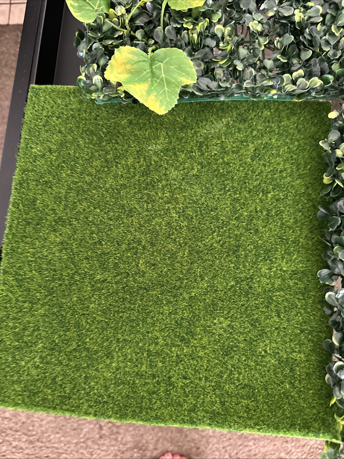 Artificial Grass/Plant Decor With Leaves And Flowers To Add