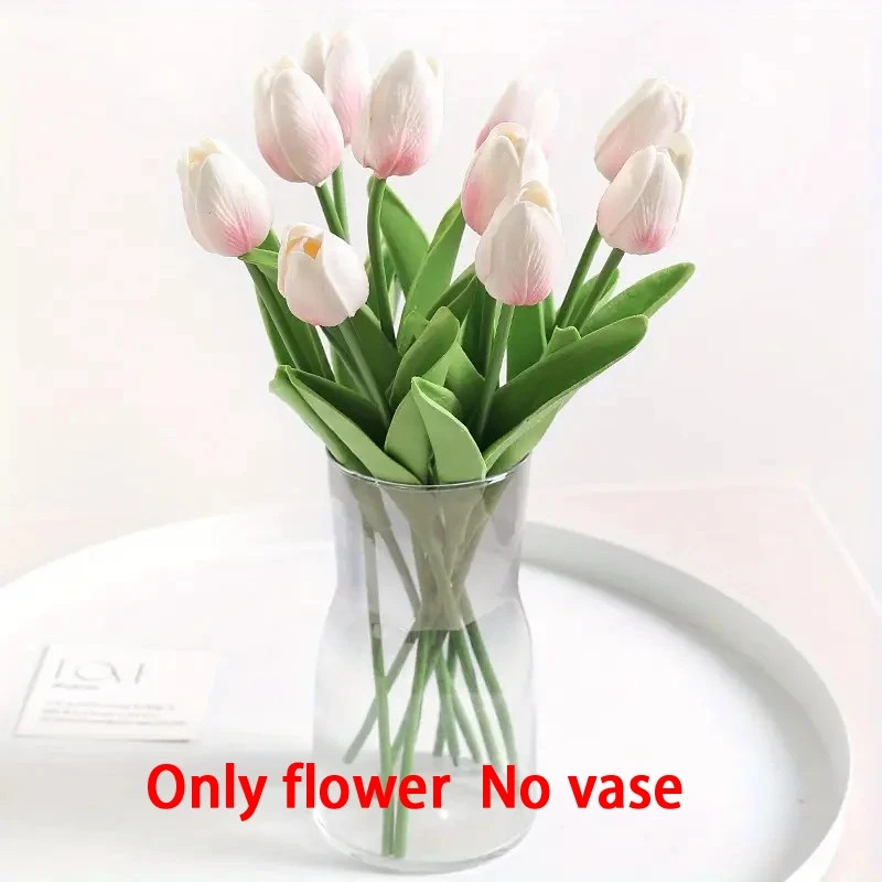 10PC Artificial Tulips Flower PU Realistic Touch Tulip Flowers Fake Tulips Flowe