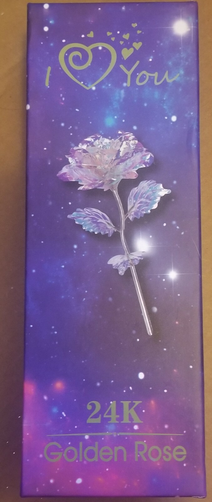 24K Golden Rose set of 2 in gift box and gift bag