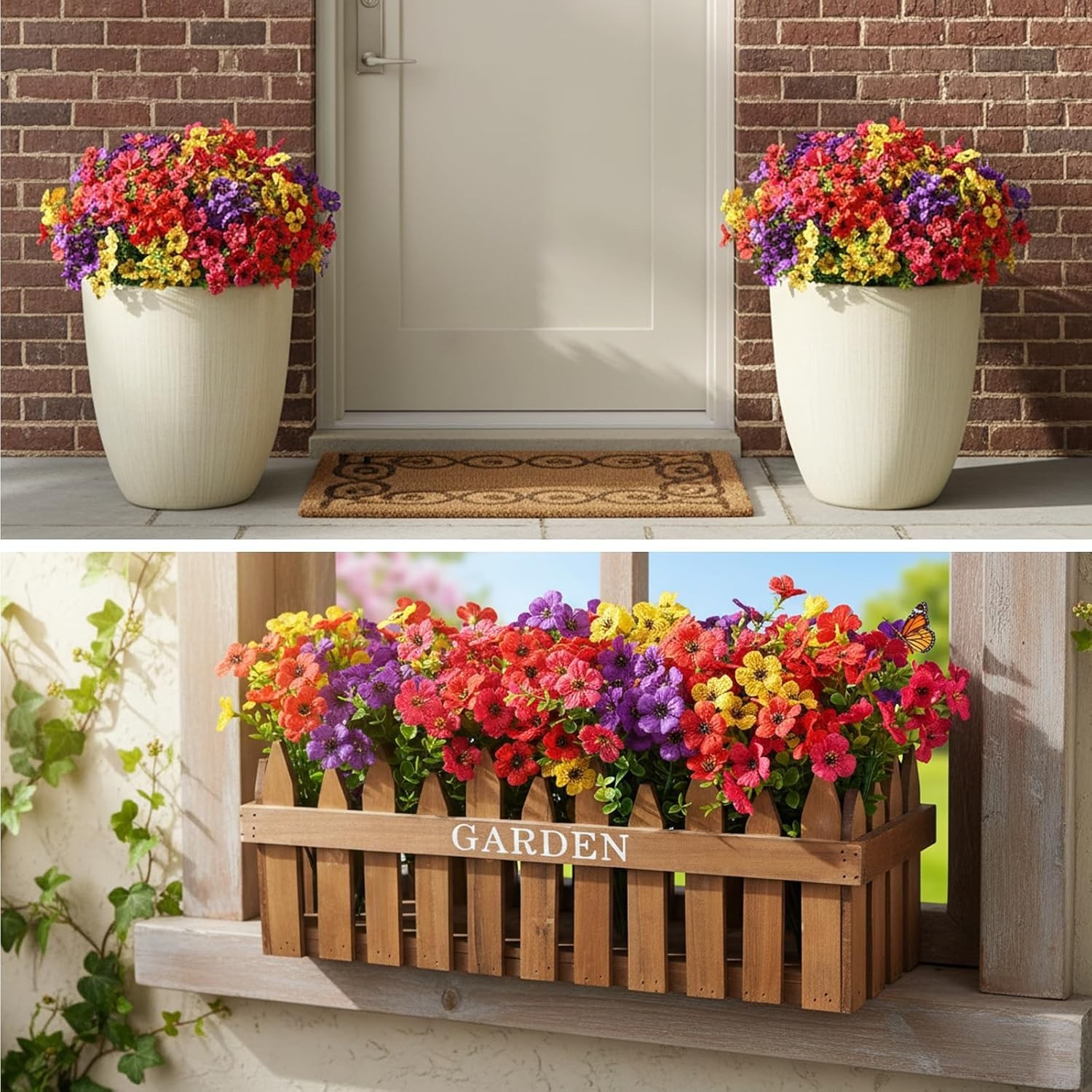 Lifelike Artificial Daisy Flowers – 12 Pack with Eucalyptus Mix for Easy Decor