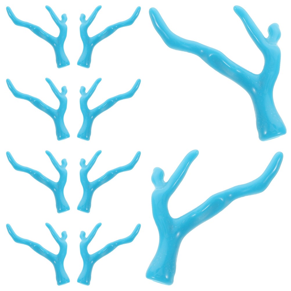 10 Pcs Hairpin Diy Material Decorative Acrylic Coral Artificial Twigs