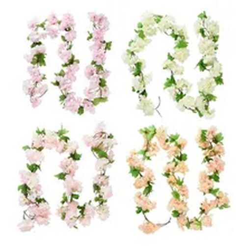 Artificial Cherry Blossom Flower Vine String DIY Hanging Wedding Arch Decoration