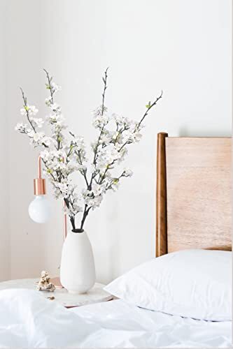 4Pcs Artificial Cherry Blossom Flowers 43 Inch Long Stem Cherry Blossom Decor