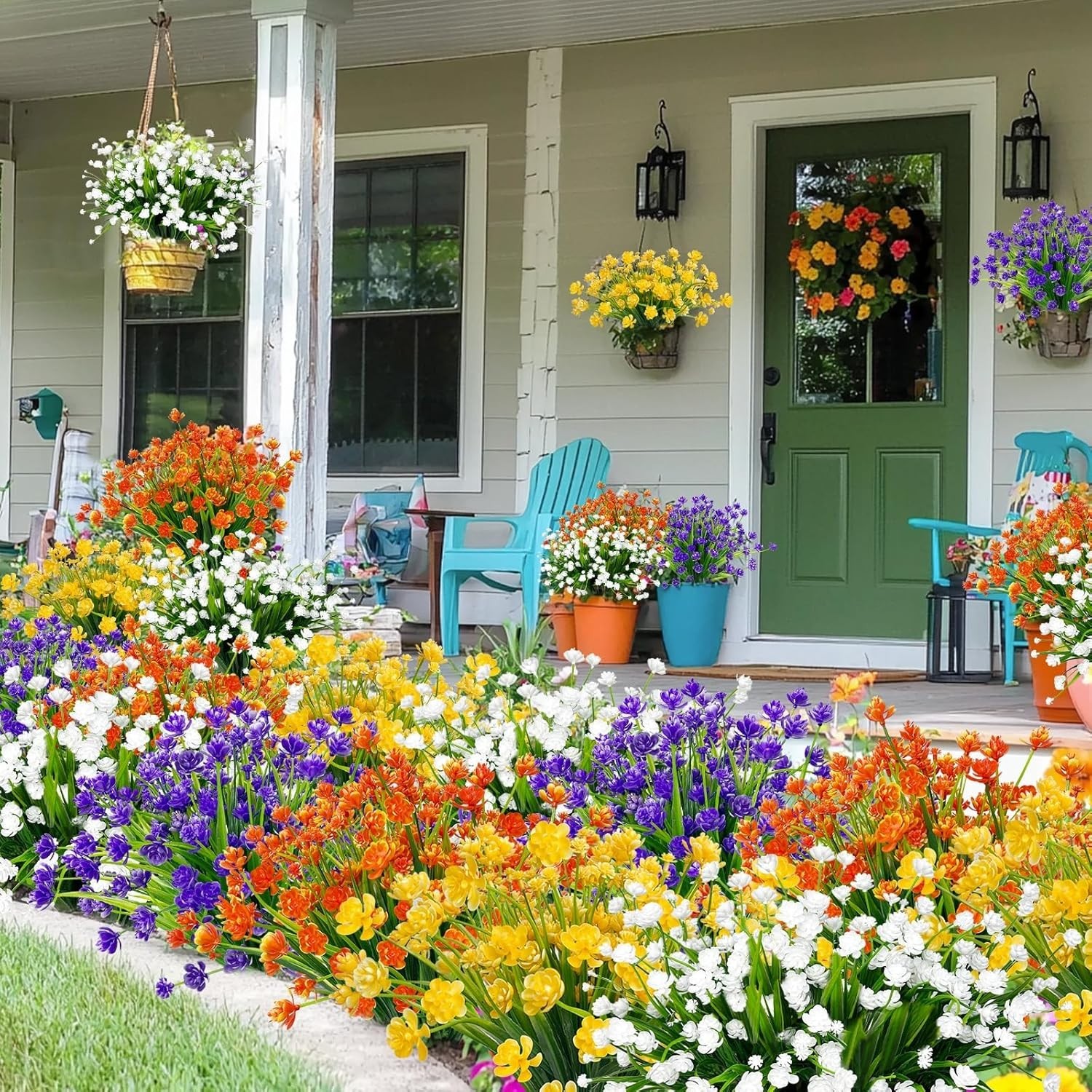 Eco-Friendly 20 Bundles Colorful Artificial Flowers for Stunning Decor Touch