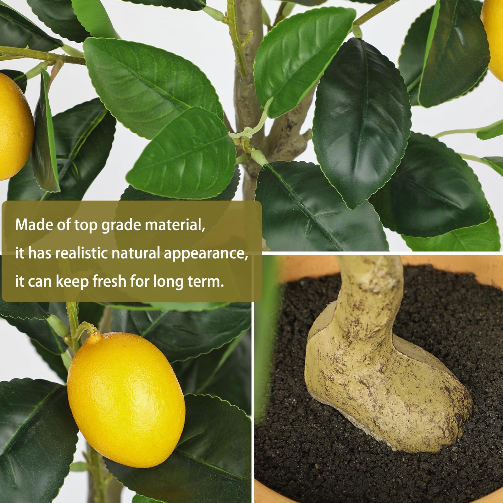 Artificial Potted Plants 19.7 inches Small Fake Lemon Tree Artificial Lemons …