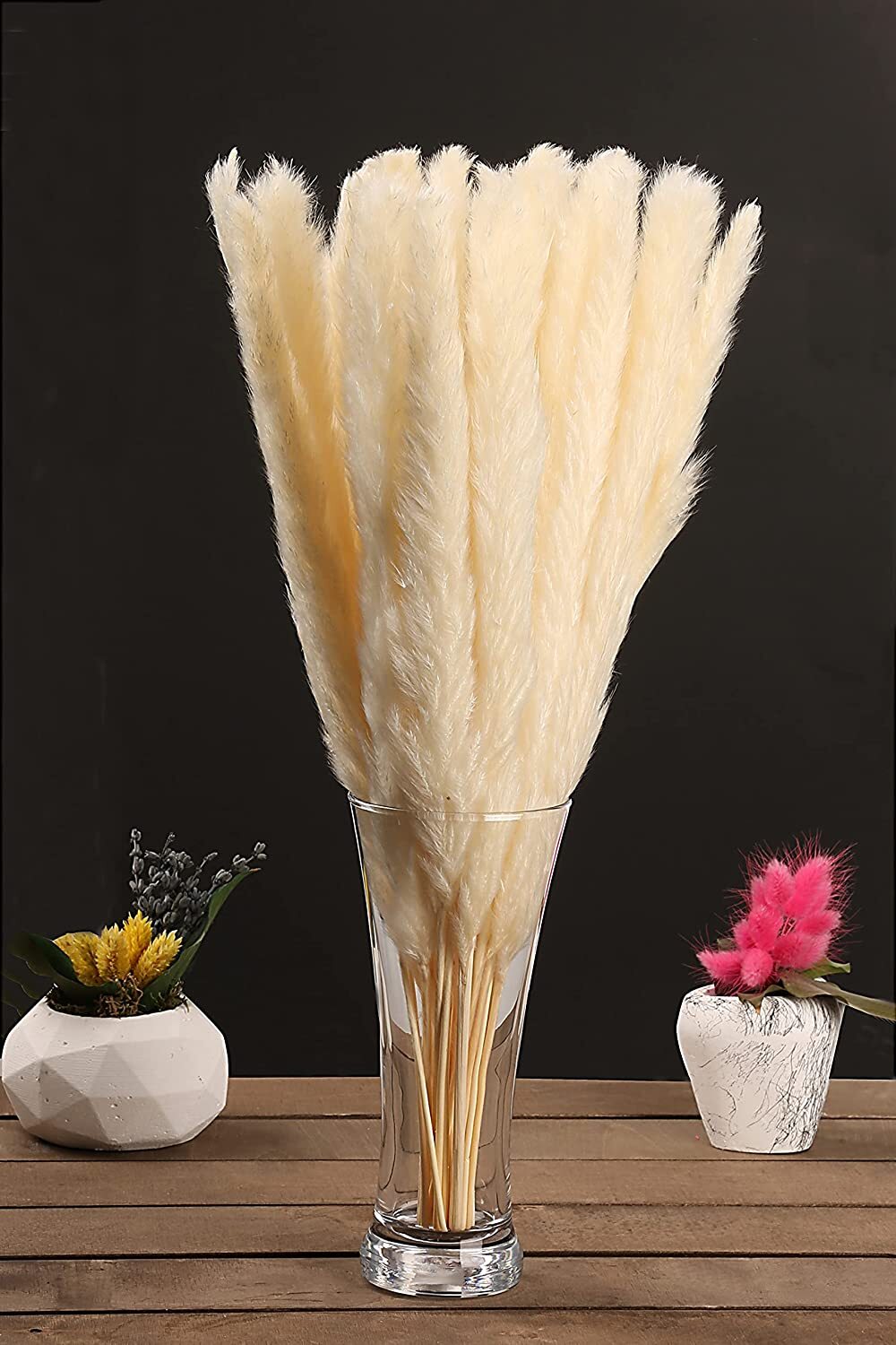Luxury Box Protected Natural Pampas Grass Plant 30 Pieces 17” Dried Cake Decor