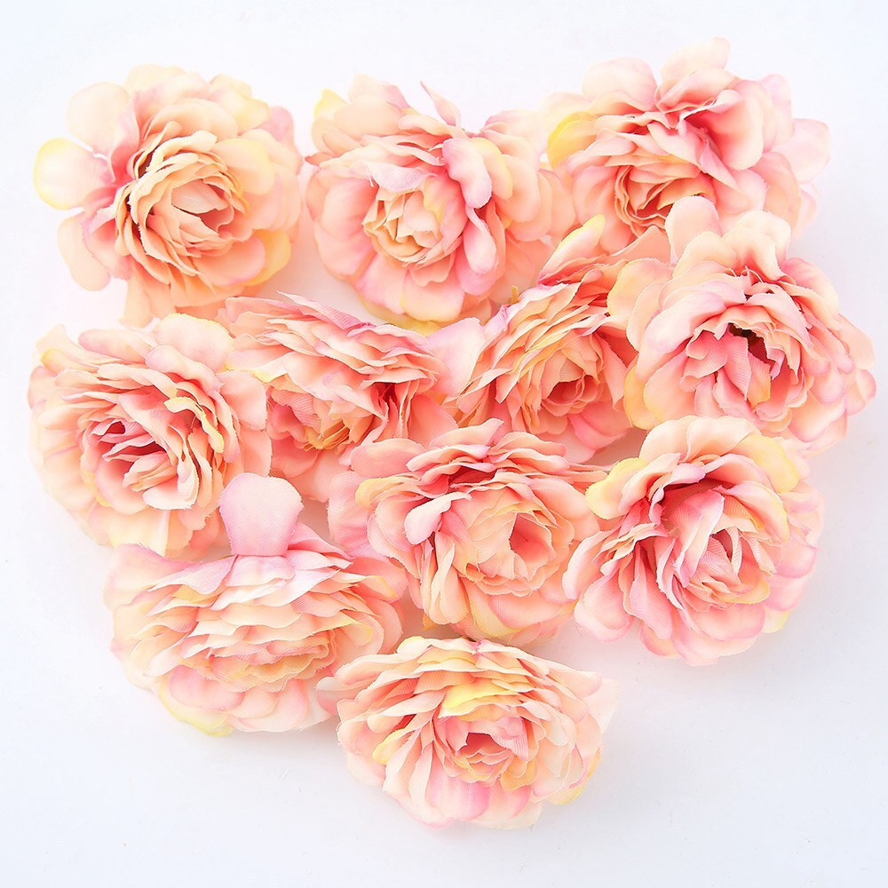 10PCS Flower Heads Artificial DIY Fake Floral Craft Wedding Floral Rose Ornamnet