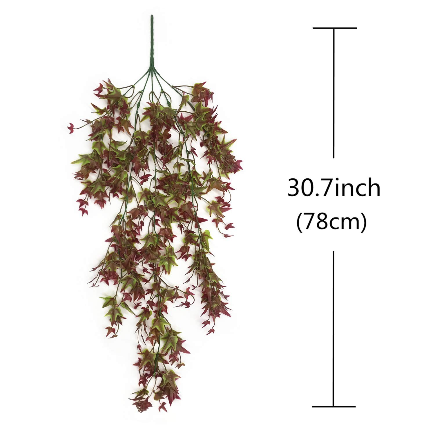 Artificial Hanging Vine, Faux Vines Ivy Leaves Outdoor Fake Hanging Plants Lu…
