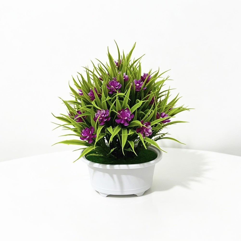 Vibrant Artificial Rose Plant in Pot 17 cm Wide for Indoor Table Centerpiece
