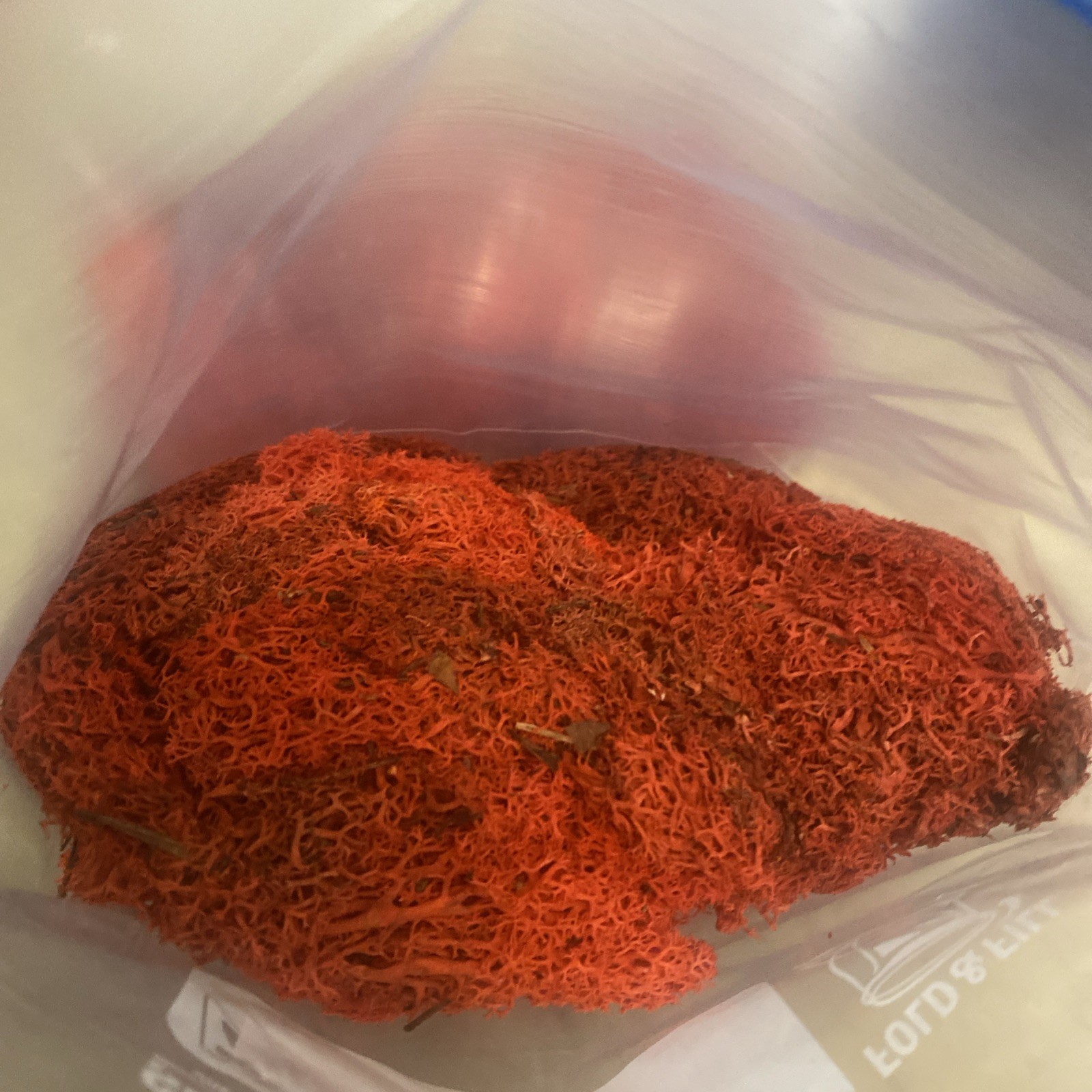 Preserved Reindeer Moss Approximately 0ne Pound Fake Moss for Crafts Rose Red