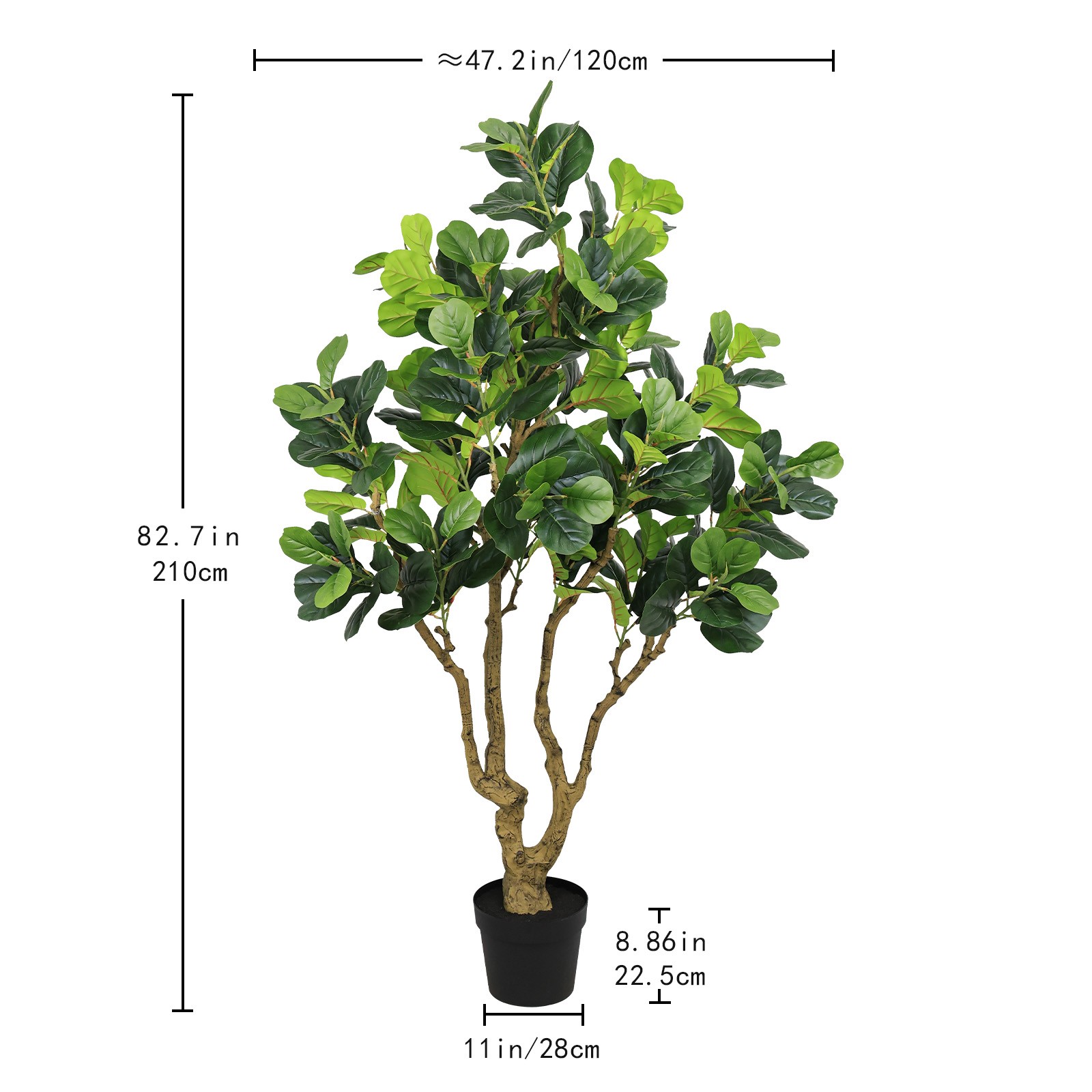 7FT Tall Artificial Banyan Tree Silk Plant – Faux Greenery for Indoor Outdoor
