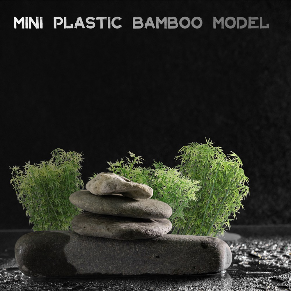 40Pcs Miniature Bamboo Trees Artificial Bamboo Plant Landscape Model