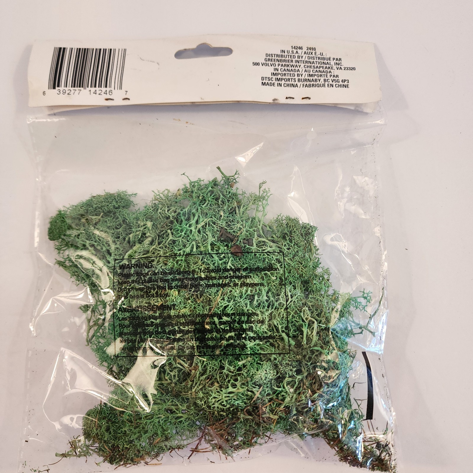 Floral Gardens; 1 Floral Moss; 1 Reindeer Moss; for Crafting/Decoration..