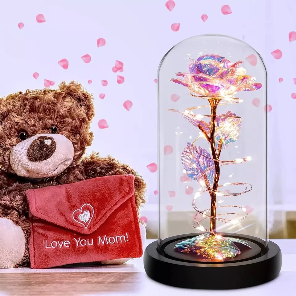 LED Eternal Galaxy Rose Enchanted Forever Flower Valentine’s Day Gift 2 colors