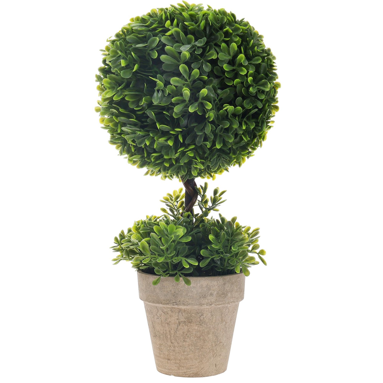 15 Inch Large Topiary Ball Plant Artificial Boxwood Topiary Potted Decoration…