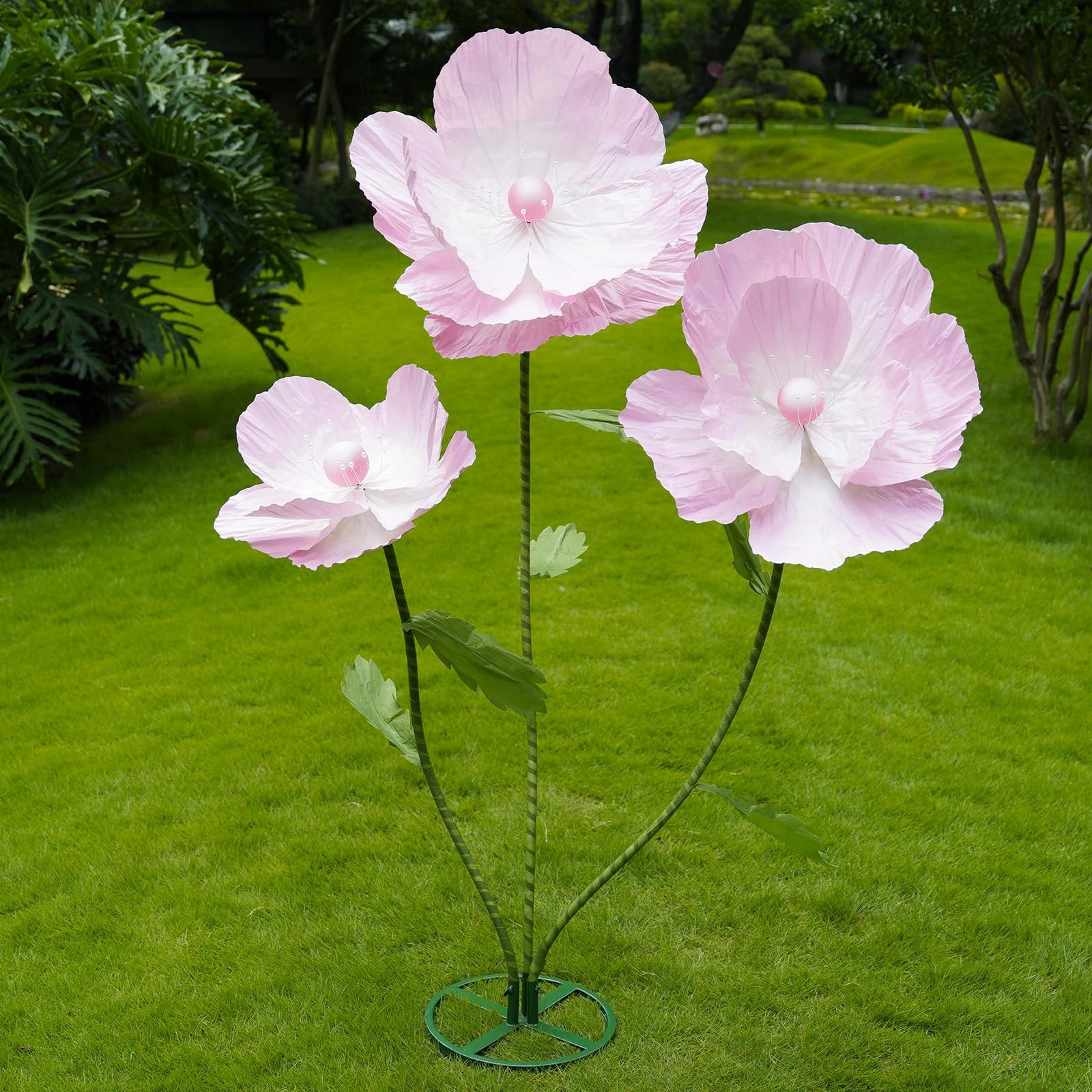 Giant Paper Flower Decor with Stand,Oversized Artificial Flower Decor,Floor S…