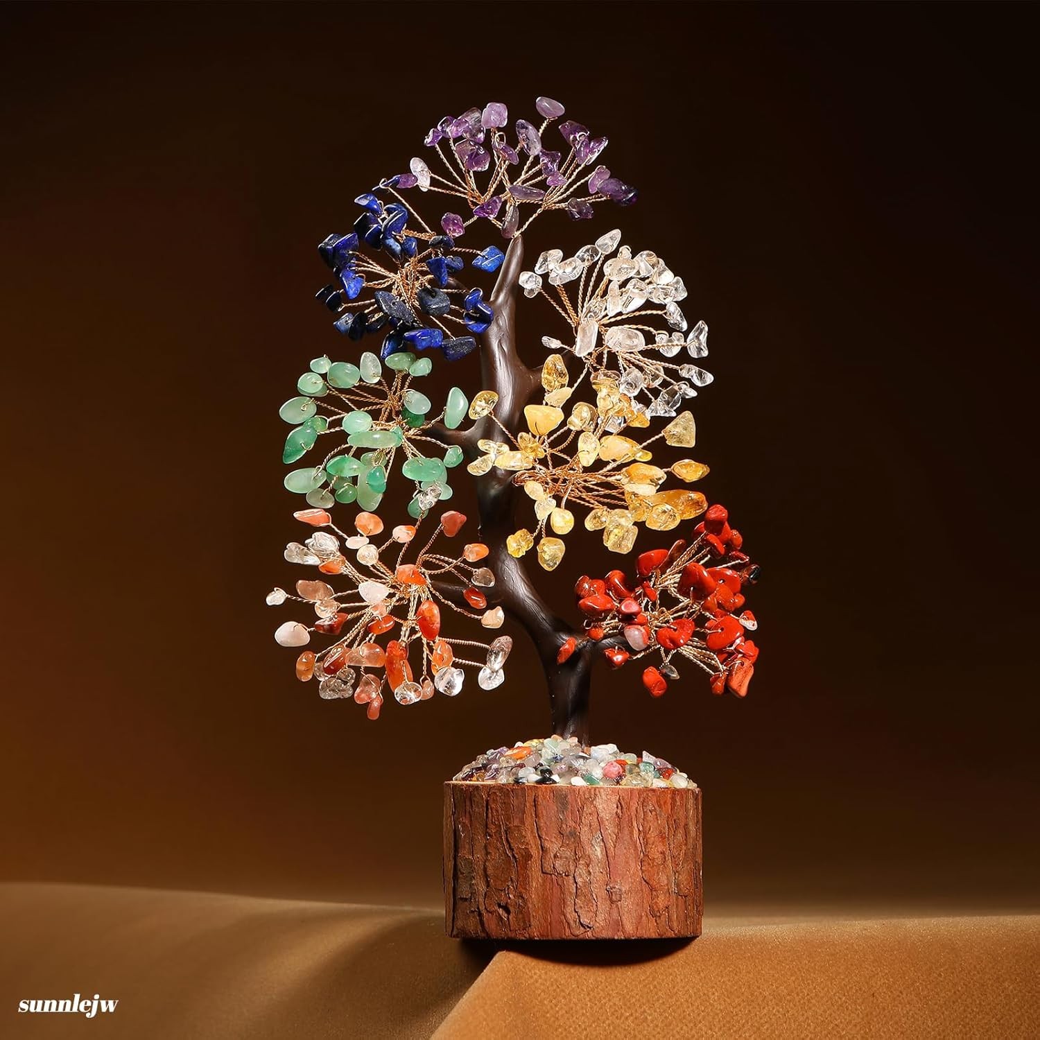 7 Chakra Crystal Tree of Life,Birthday Gifts for Women, Healing 7 Color