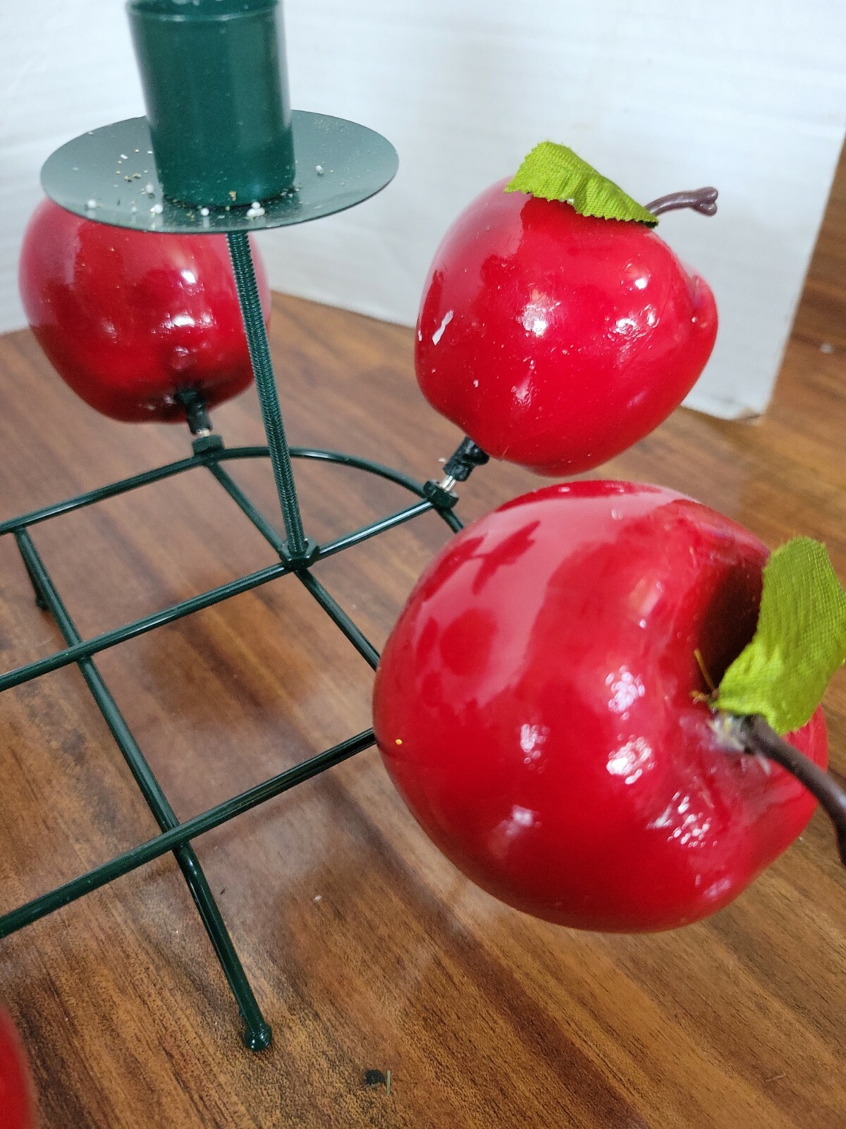Faux Fruit Apples And Pairs Large Oblong Floral Arrangement Form With 3…