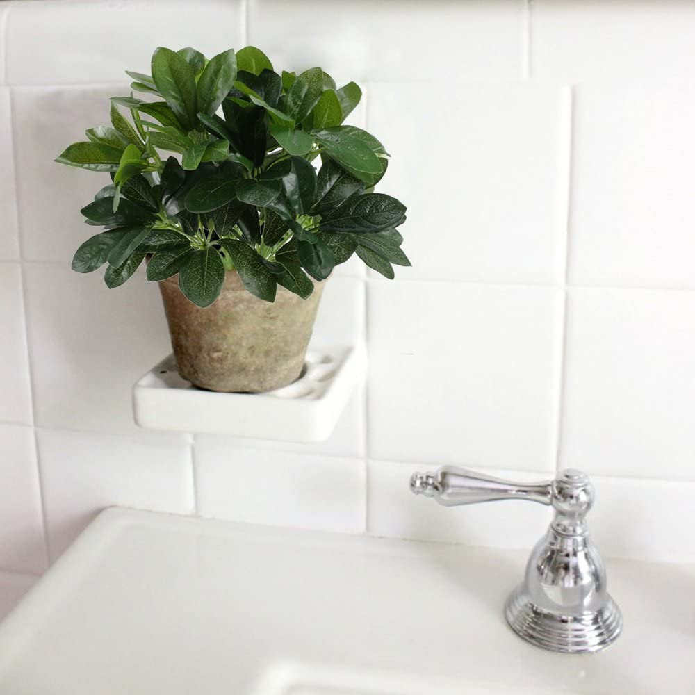 2 Pcs Artificial Schefflera Bushes Real Touch Faux Greenery for Home Office D…