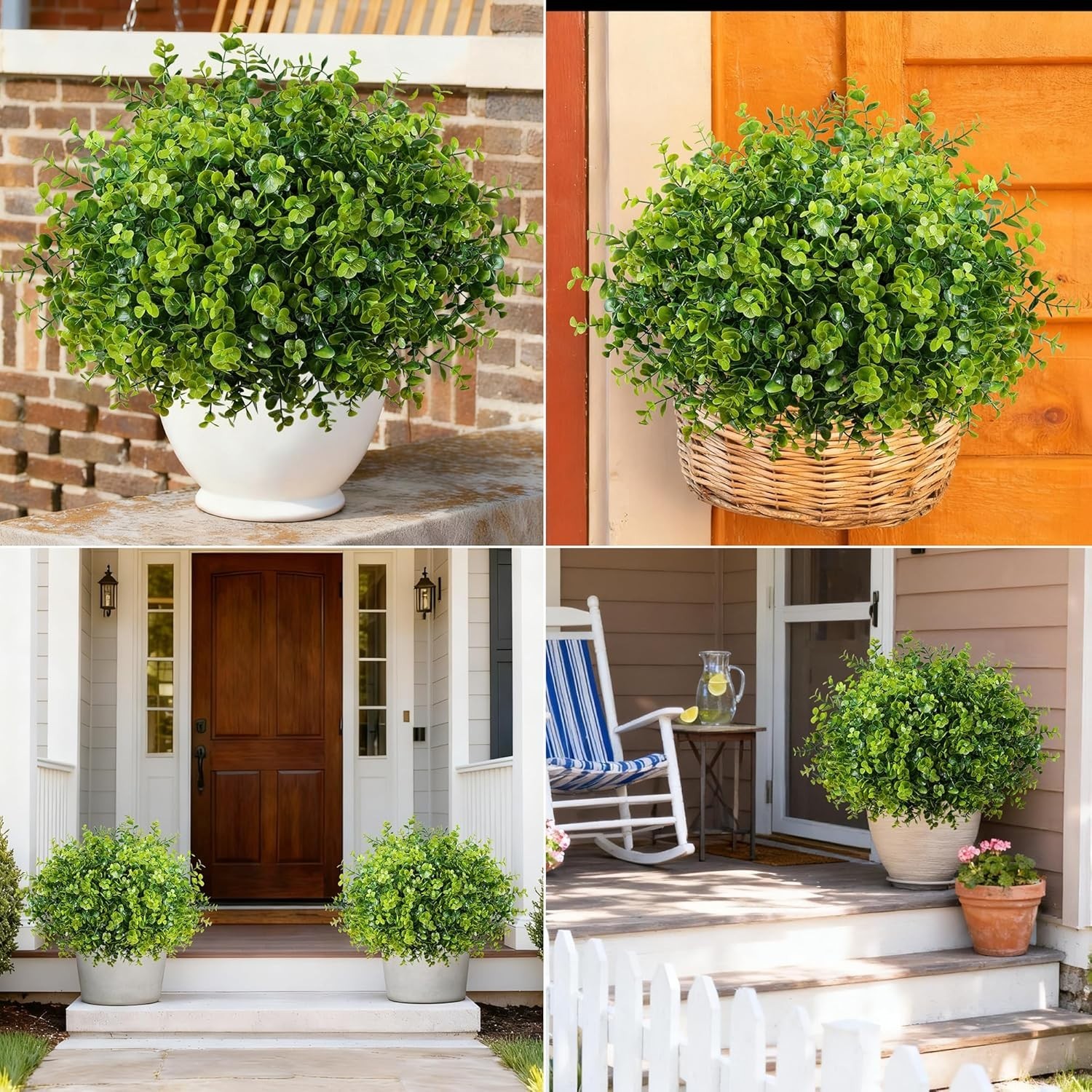 Realistic 12 Bundle Fake Eucalyptus Plants – Perfect for Spring Summer Decor