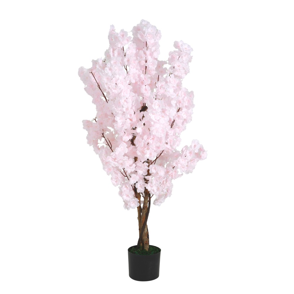 43″ Artificial Cherry Blossom Tree with Black Plastic Pot