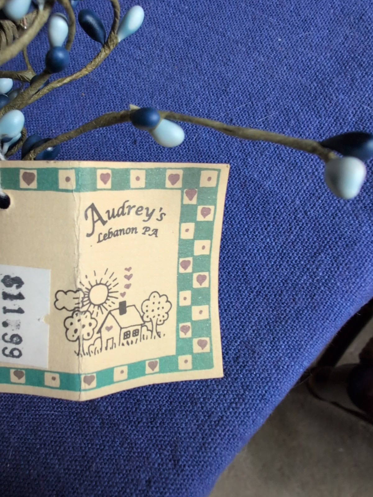 Berry Garland / Country Blue Berry Garland / Wedding Garland Blueberry 4 Ft Swag
