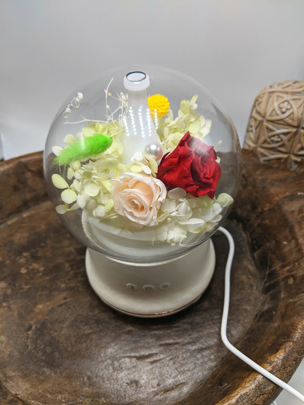 Essential Oil Diffuser Speaker Bluetooth WHITE Humidifier w/ LED Night Light