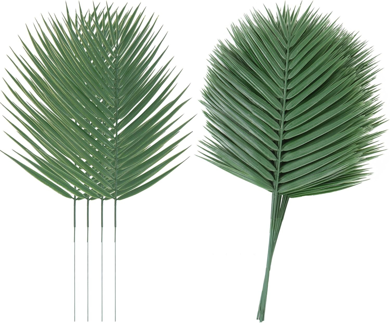 Artificial Palm Leaves Faux Tropical Greenery for Party Wedding Decor 20pcs