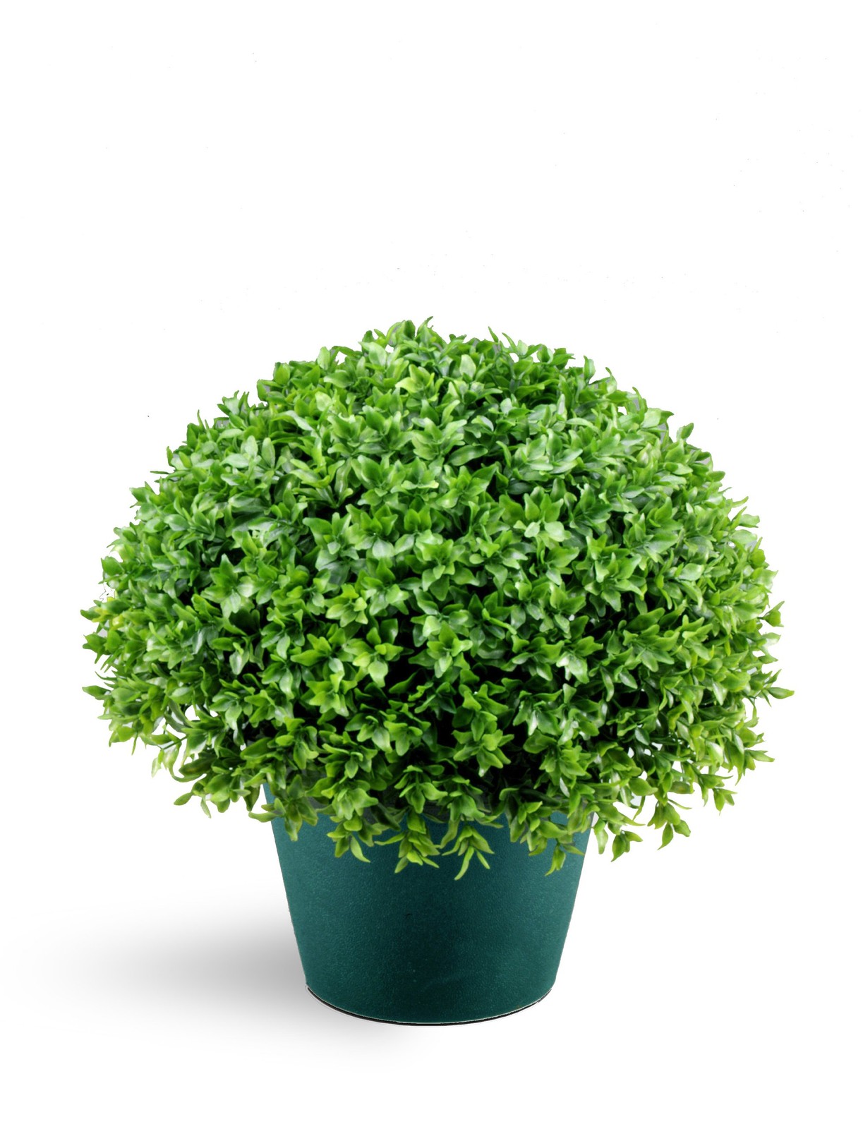 Artificial Shrub | Includes Pot Base | Globe Japanese Holly Bush – 13 Inch