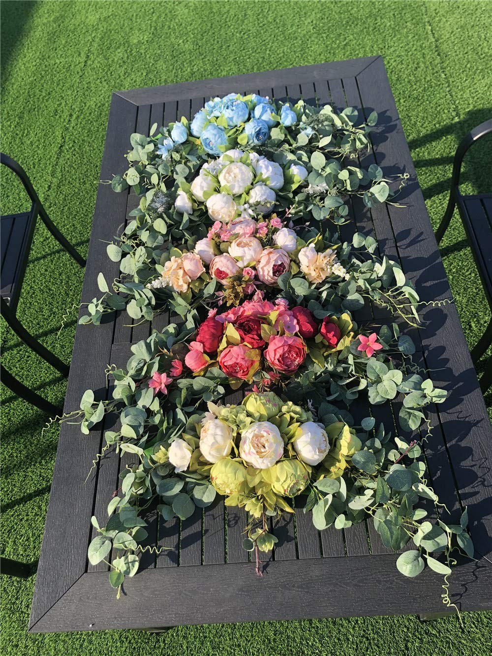 30 Wedding Arch Flowers, Rustic Artificial Floral Swag, Rose, Peony, Lintel